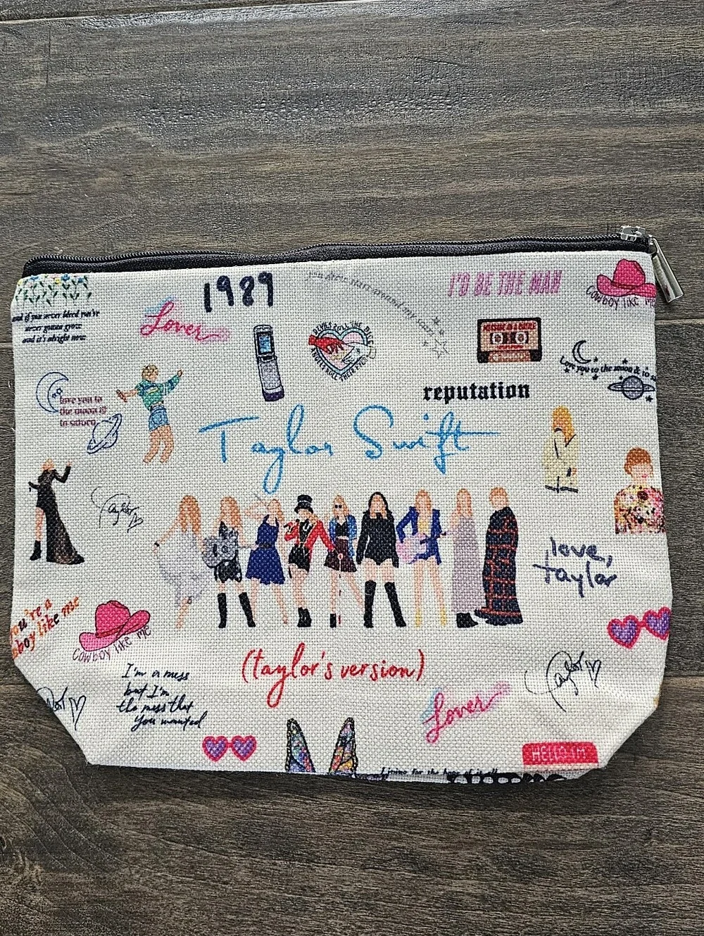 Taylor Swift Makeup Bag School Pencil Pouch 10 x 7 Swifties 1989 Lover